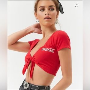 ✨FOREVER21 COCACOLA TIE CROP✨ 🚨SOLD OUT🚨